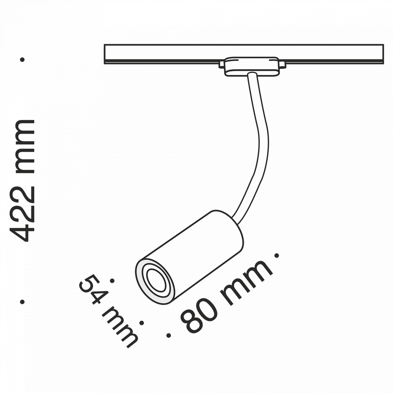 Трековый светильник черный TR010-GU10 TECHNICAL SINGLE PHASE TRACK SYSTEM 00-3956222 Черный  - Вид №3