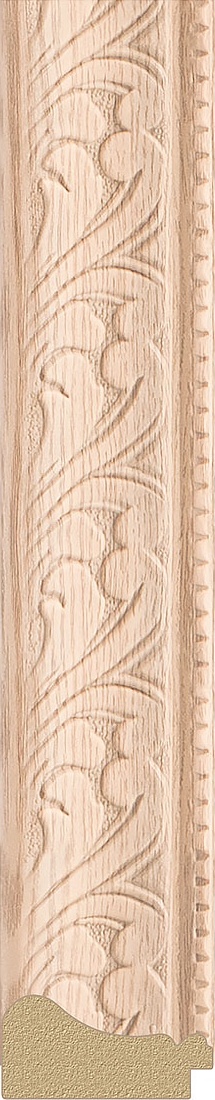 BY 3971 Зеркало в багетной раме - беленый дуб 57 mm EVOFORM Octagon - Вид №3