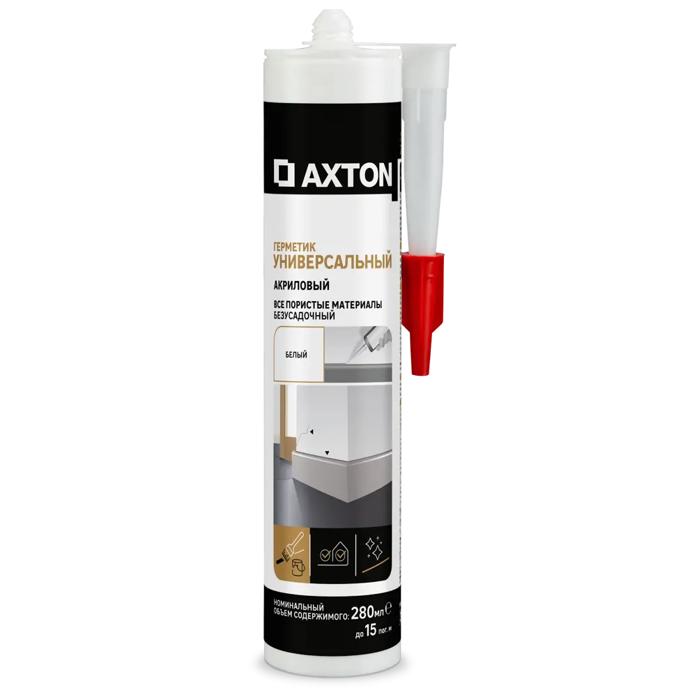 Акриловый герметик Axton для внутренних работ 280 мл 85272199 STLM-0060703