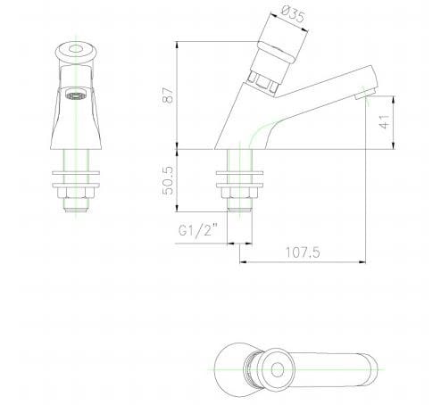 Временный кран для общественных туалетов Thermomat Metrotap ARCH-00047743 - Вид №1