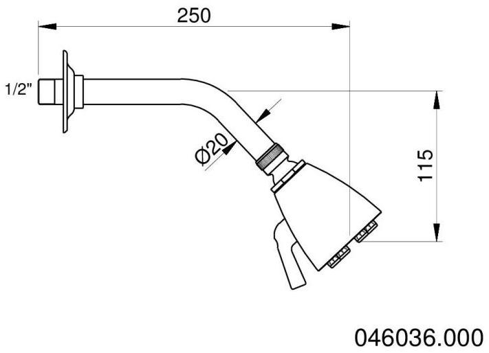 Bronces Mestre Золотая настенная лейка для душа с кронштейном Shower system 046036.000.00 - Вид №1