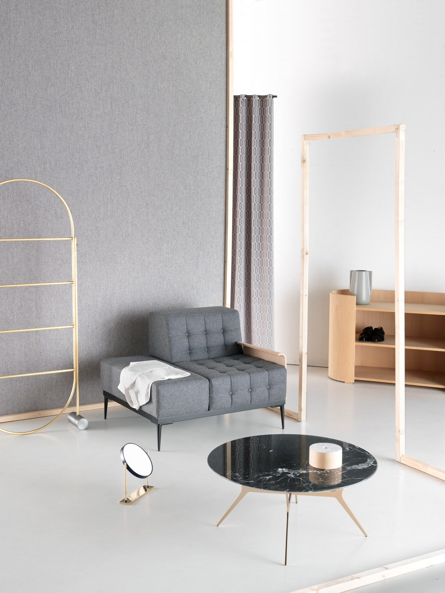 Мраморный круглый низкий журнальный столик SITIA TRIMUNDO ARCH-00129090 - Вид №3