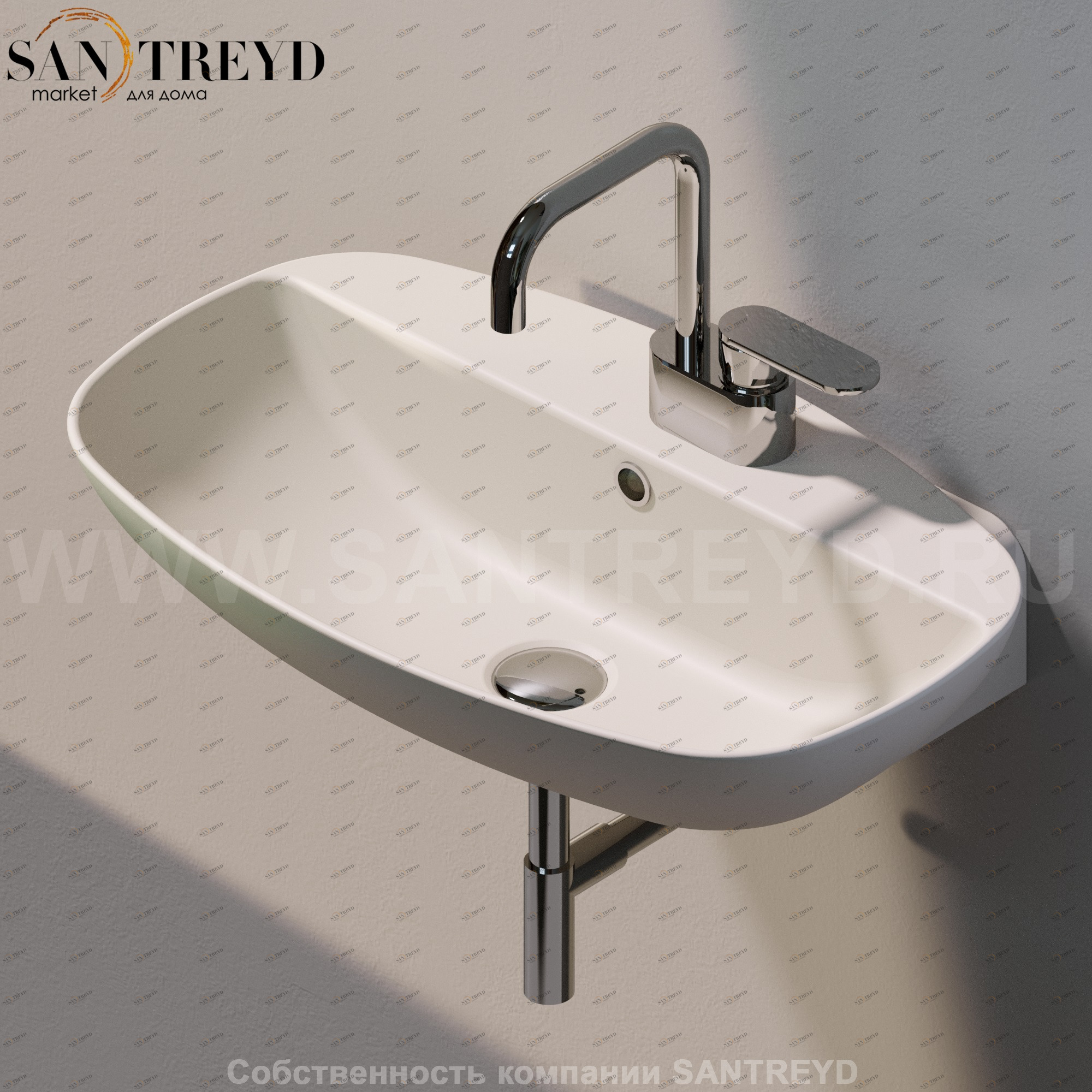 ND60PR.9003 Подвесная раковина настенная прямоугольная Ceramica Flaminia Nuda бежевая