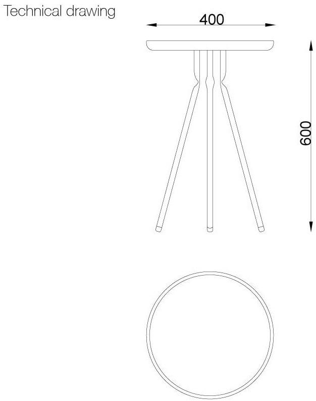 Askia Круглый журнальный столик из дуба Bend 1.t04.ok.mbk - Вид №4