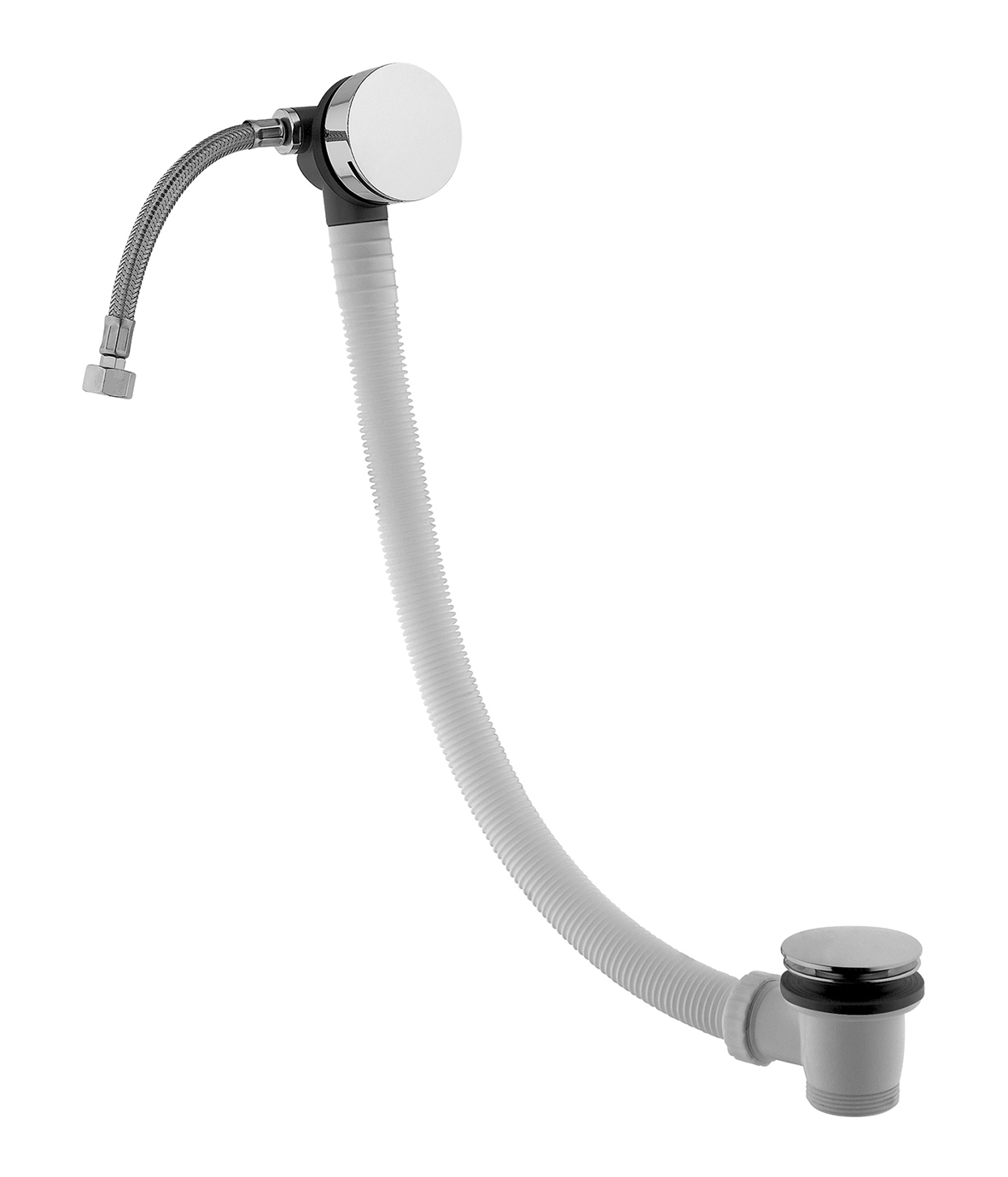 W002  Слив для ванныс ручкой с донным клапаном слив-перелив Fantini Rubinetti NICE