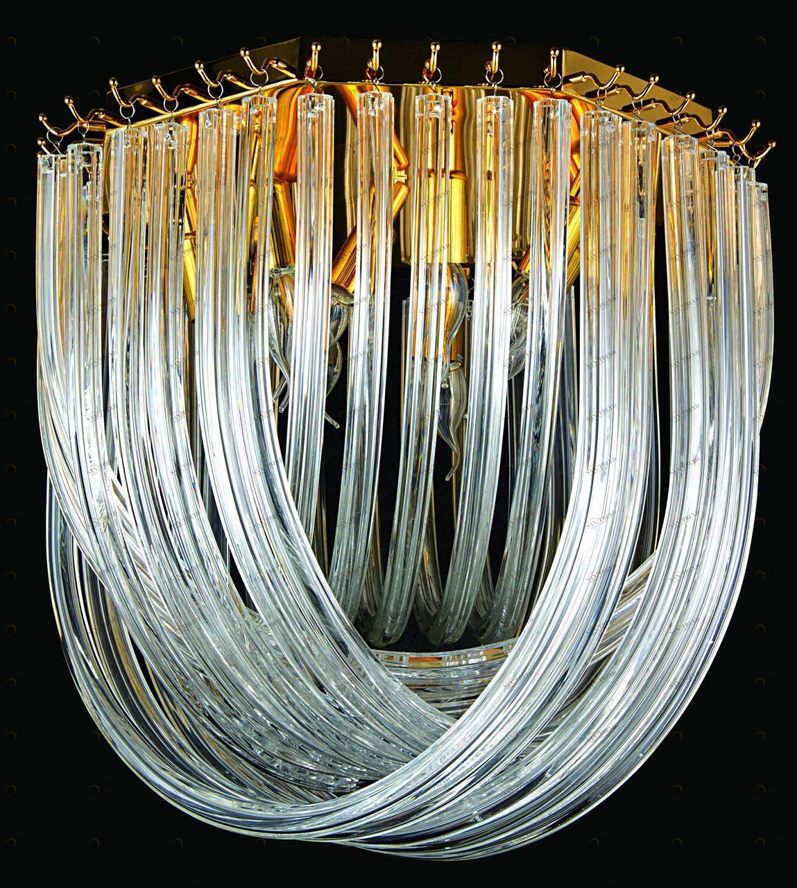 Потолочный светильник ST Luce SL стекло SL618.202.08 ST LUCE ДИЗАЙНЕРСКИЕ, КАСКАДНЫЕ 073266 Белый;прозрачный 