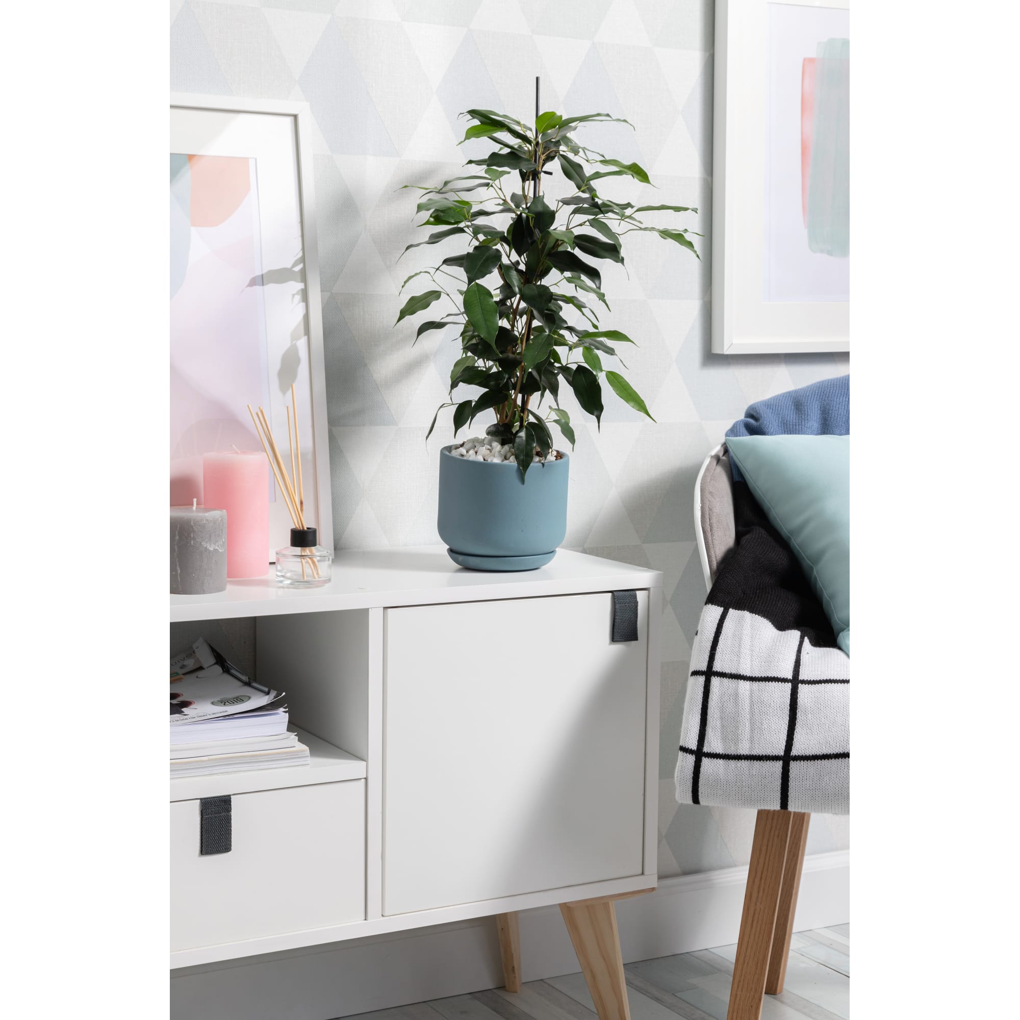 81932581 Горшок цветочный ø19 h19 см v3 л керамика бирюзовый Орфей Santreyd - Вид №2