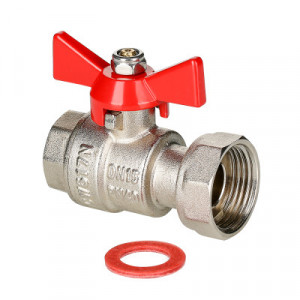VT.241.N.0405 Кран шаровой с накидной гайкой Valtec 1/2" x 3/4"