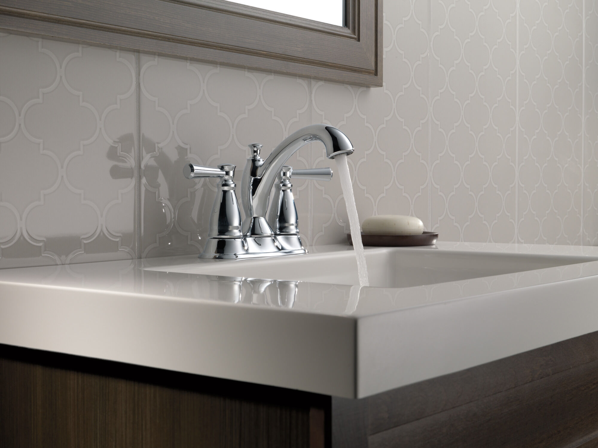 2593-MPU-DST Традиционный смеситель для ванной с двумя ручками Delta Faucet Linden Хром  - Вид №1