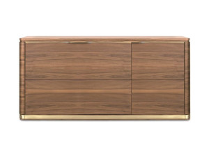 Деревянный офисный шкаф с ящиками