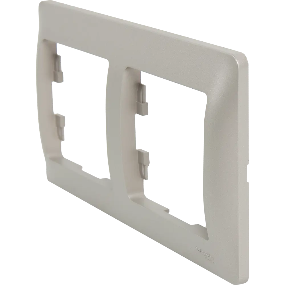 Schneider Electric Glossa - Двойная рамка для розеток в цвете платина 84693673 STLM-0053768 - Вид №2