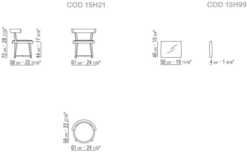 Flexform Стул из массива дерева со встроенной подушкой sun-id-1465888 - Вид №3