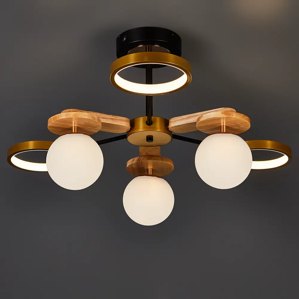Люстра потолочная светодиодная Arte Lamp Carmela с пультом управления 20 м² регулируемый белый свет цвет черный 89374436 STLM-2050095  - Вид №3