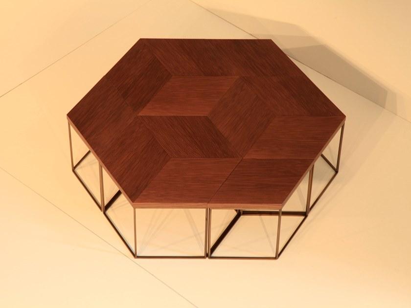 Mobi Шестиугольный журнальный столик из орехового дерева sun-id-1381740 - Вид №1