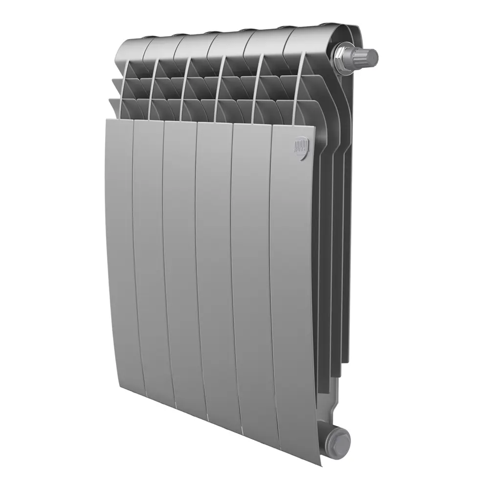 Радиатор секционный Royal Thermo Biliner 500/87 6 секций нижнее подключение биметалл серый 89391439 STLM-2112011 Отсутствует