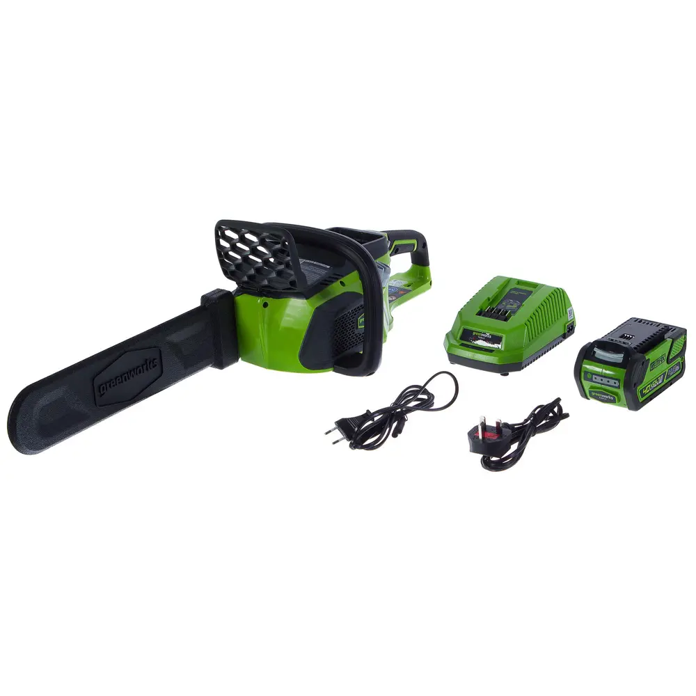 Аккумуляторная пила GreenWorks, 40 В шина 40 см АКБ и ЗУ в комплекте 18802685 STLM-2024751 