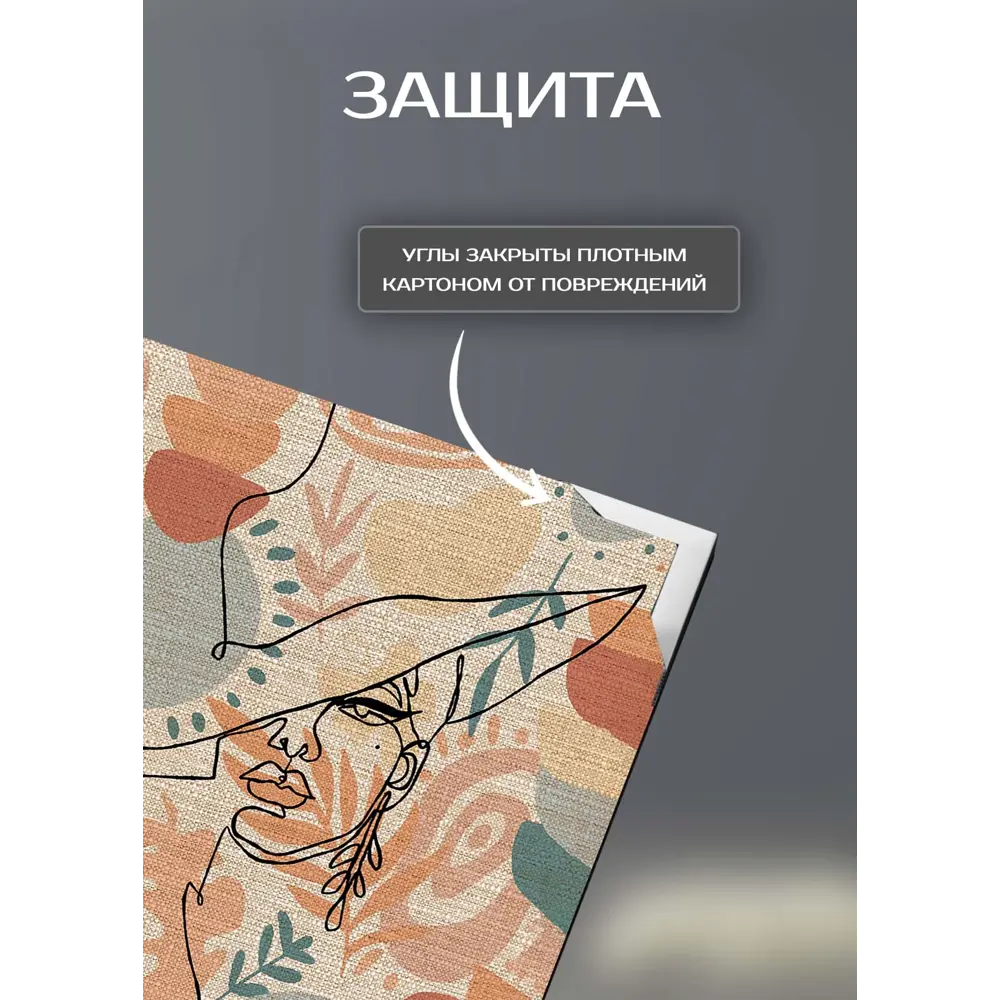 Картина на холсте Девушка минимализм 2 30x30 см FBRUSH STLM-2146195 - Вид №4