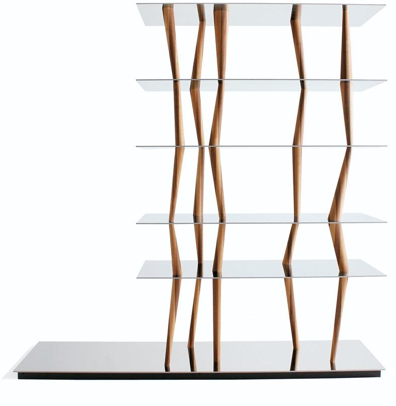 Casamania & Horm Открытый двусторонний книжный шкаф из алюминия и дерева Sendai sun-id-1438272 - Вид №2