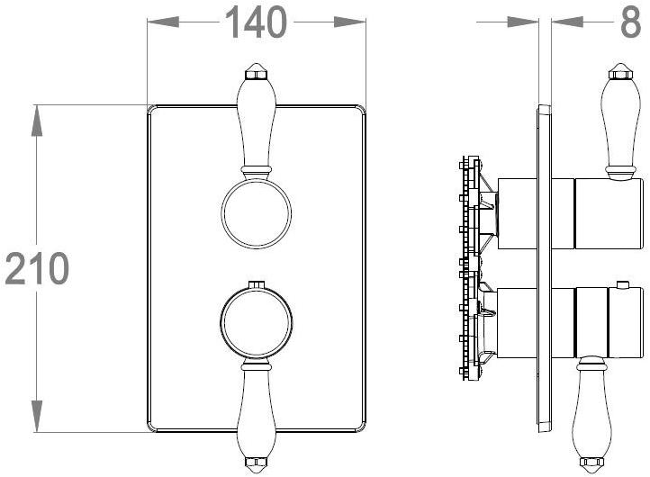 Fir Italia Смеситель для душа с переключателем Melrose 20 2080198 - Вид №1