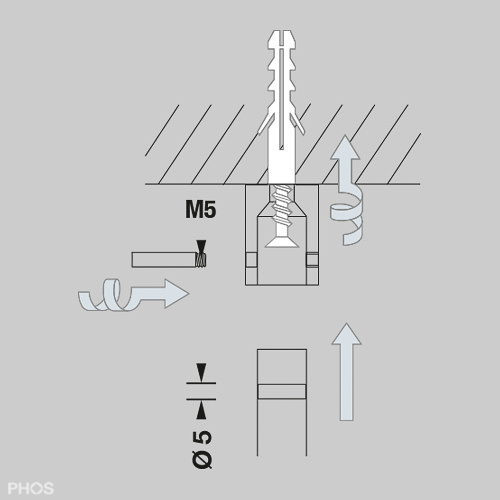 T3D Подвесной шкаф с платяной штангой для крепления к потолку PHOS  - Вид №2