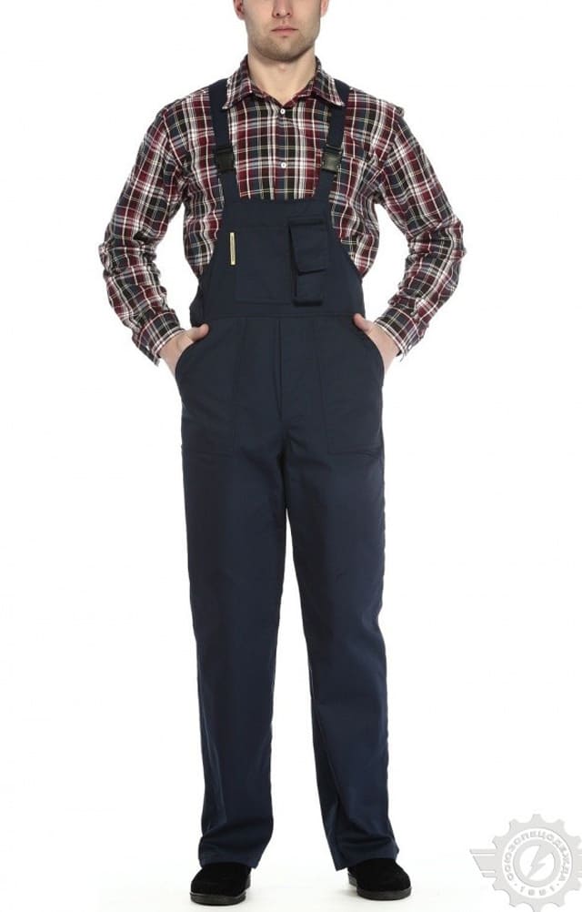 5022573 Полукомбинезон "Эксперт-2" темно-синий  Летняя спецодежда  размер 40-42/158-164  - Вид №3