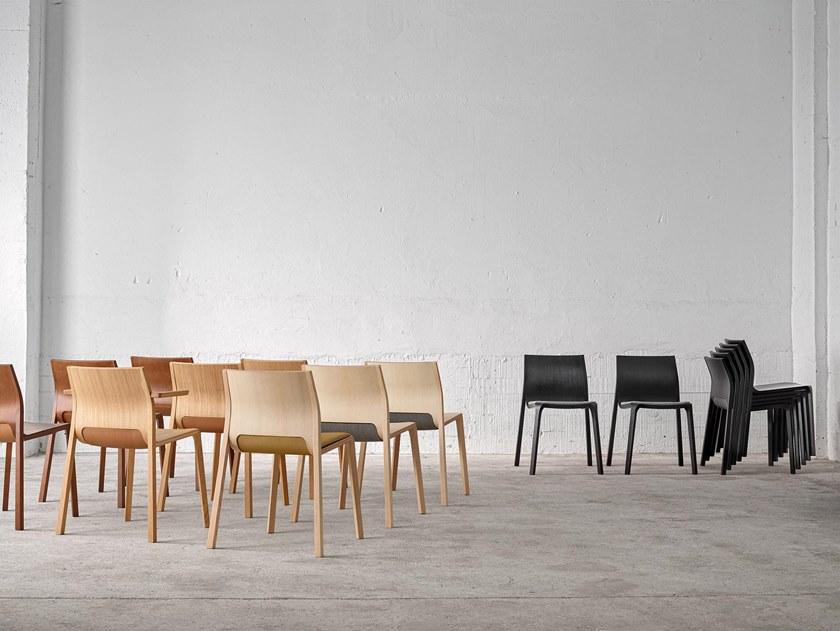 ONDARRETA Штабелируемый деревянный стул Silu sun-id-1474673 - Вид №8