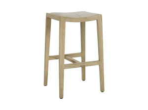 Высокий барный стул из манго с подставкой для ног