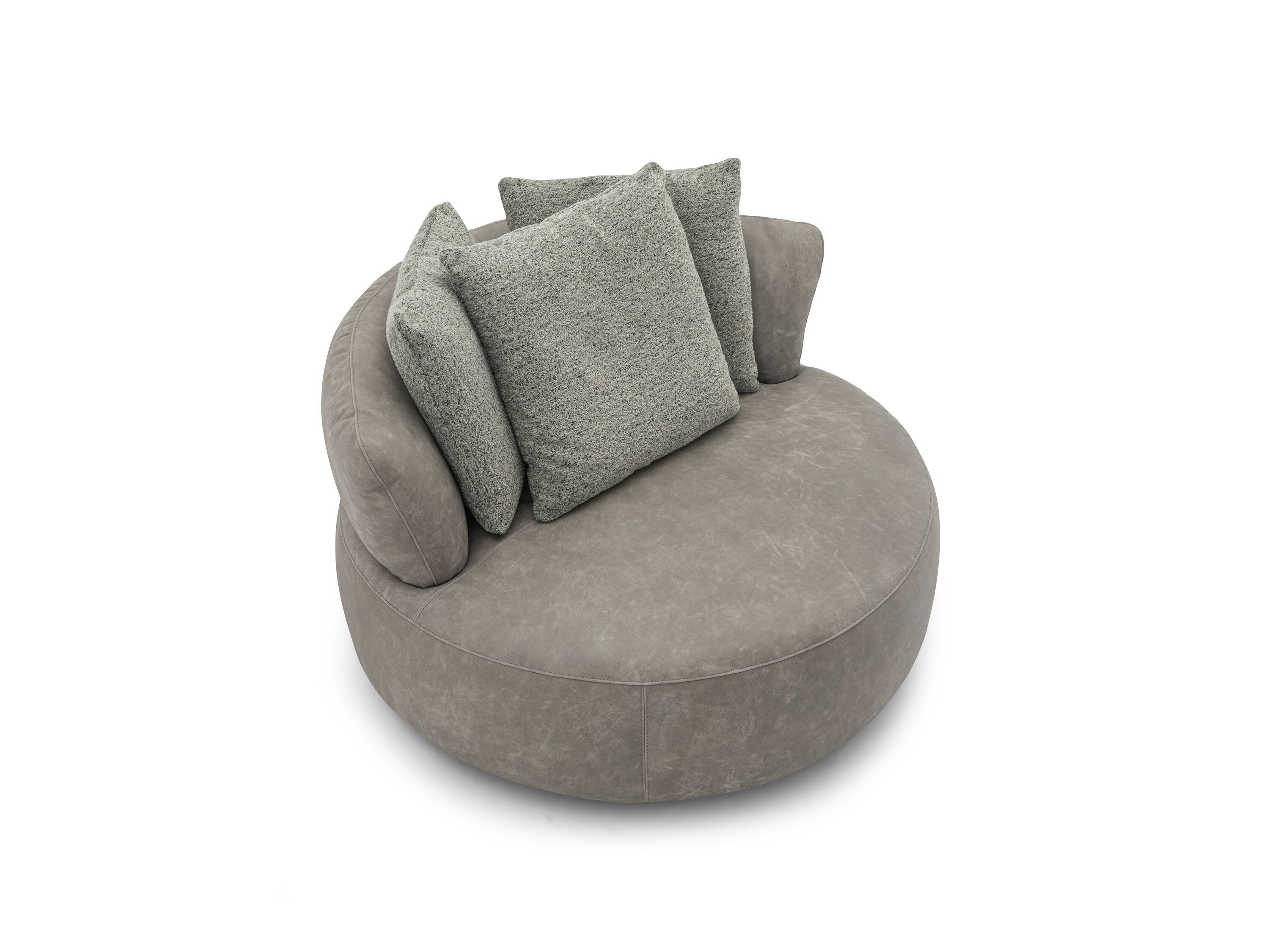 Вращающееся кресло из кожи и ткани CAMPO DE' FIORI LOVE ARCH-00114540 - Вид №4