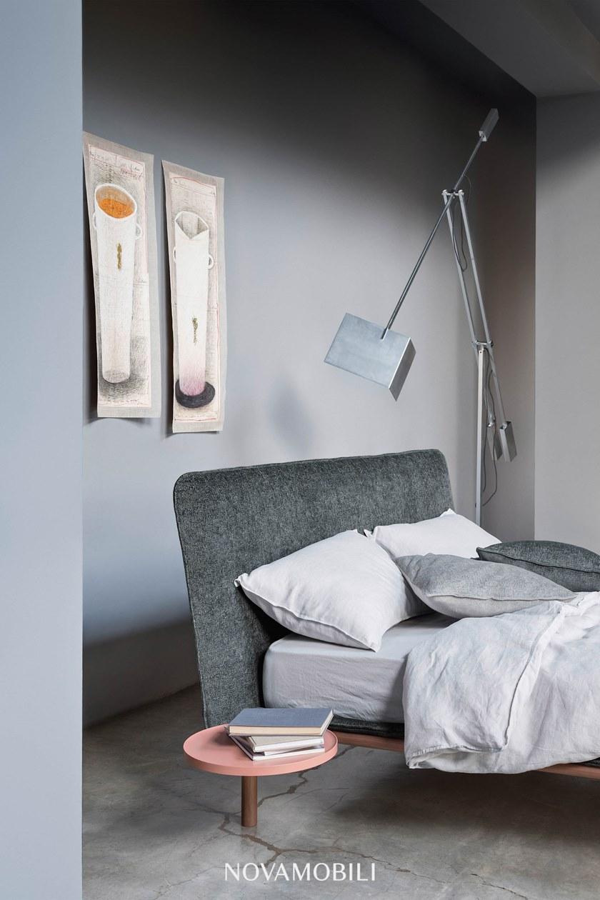 Novamobili Двуспальная кровать из ткани с мягким изголовьем sun-id-1391694 - Вид №2