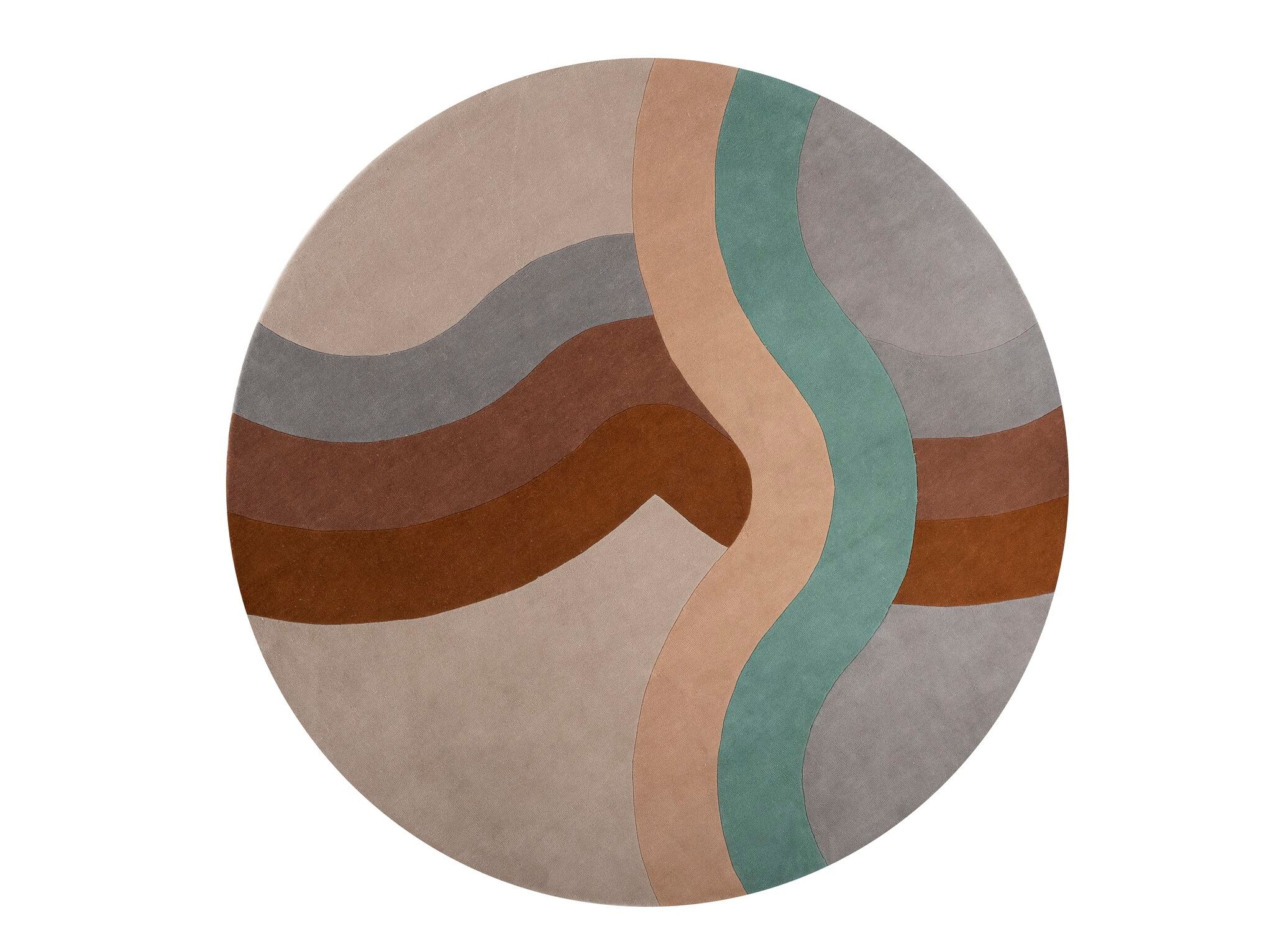 Круглый ковер ручной работы из гималайской шерсти Kartell Lunam ARCH-00095732