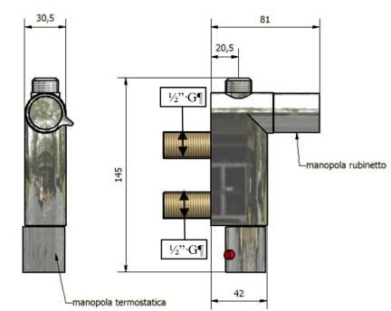 Термостатический смеситель для душа Thermomat Thermo-mix ARCH-00056646 - Вид №2