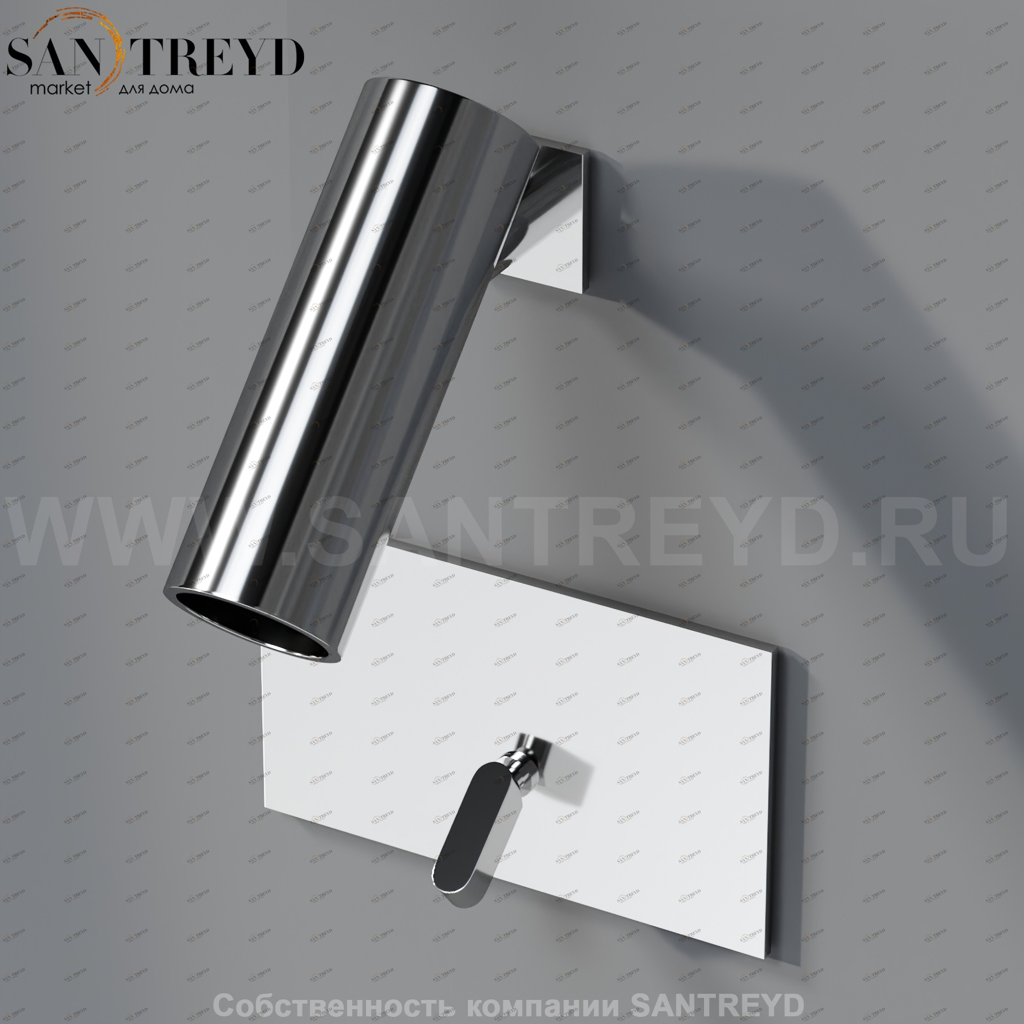 Душевая система с душевой лейкой ARUB0967S SQUARE хромированная Agape