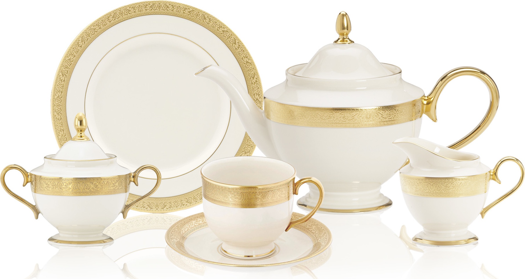 10667221 Lenox Сервиз чайный Lenox "Вестчестер" на 6 персон 21 предмет Фарфор 