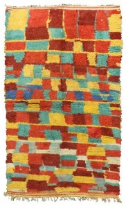 AFOLKI Ковер из шерсти с длинным ворсом и узором Azilal Taa546be