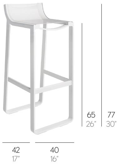 GANDIABLASCO Высокий садовый табурет с подставкой для ног Flat textil sun-id-1453268 - Вид №6