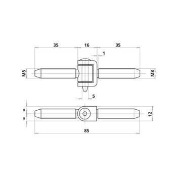 Otlav M8x35 12 FE JVA kompl петля LK01-86
