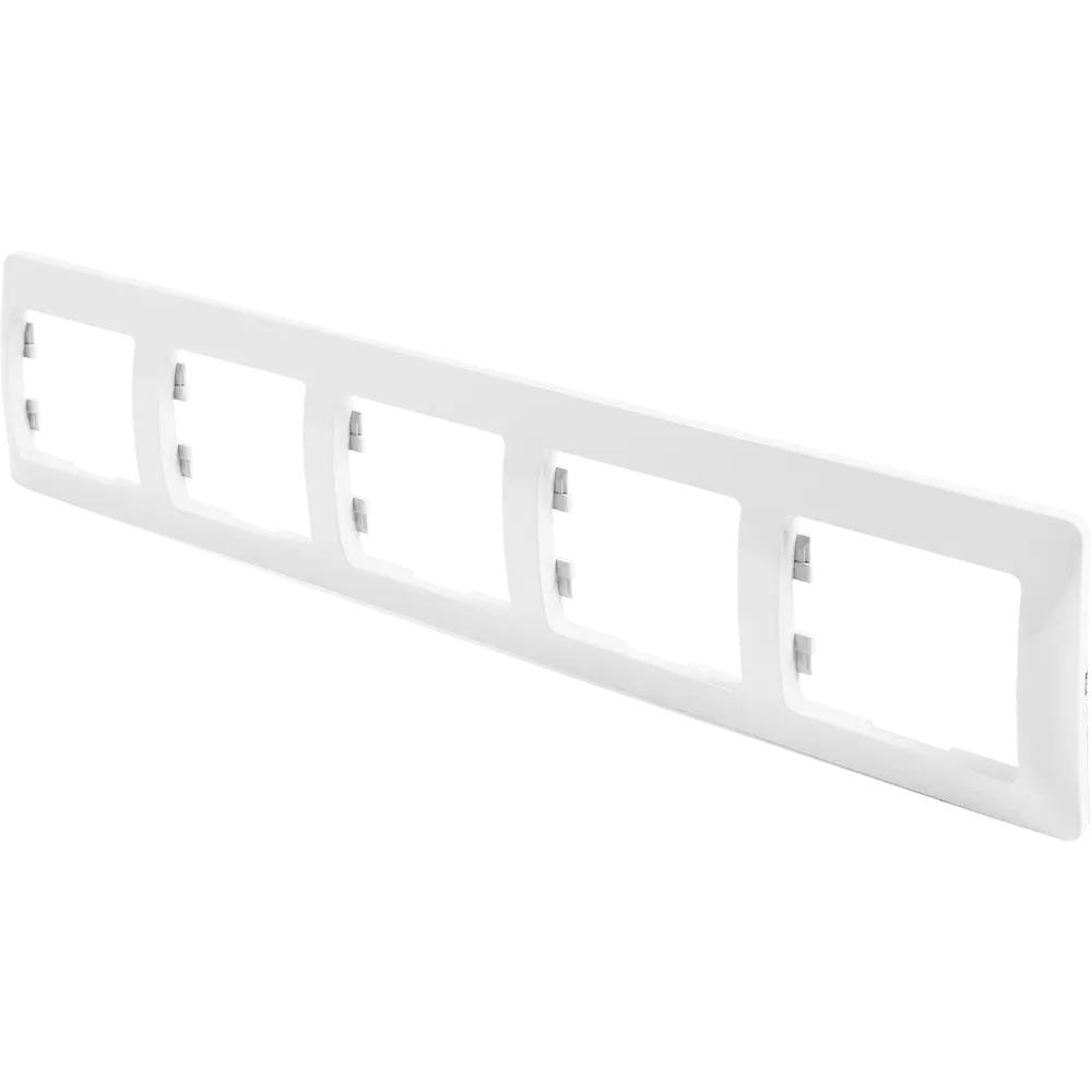 Schneider Electric Glossa - 5-постовая рамка для розеток в белом цвете 86710237 STLM-0070840 - Вид №1