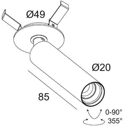 Регулируемый потолочный светодиодный прожектор Deltalight Uho ARCH-00032784 - Вид №4