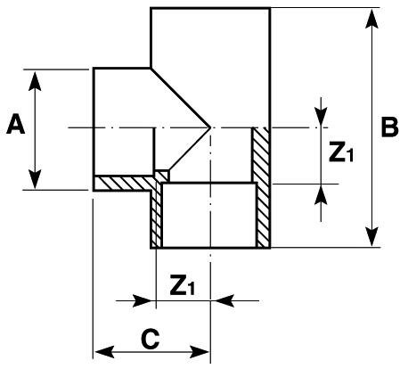SANIT 72202001225 не Тройник 90 °, независимо от того, АБС  - Вид №1