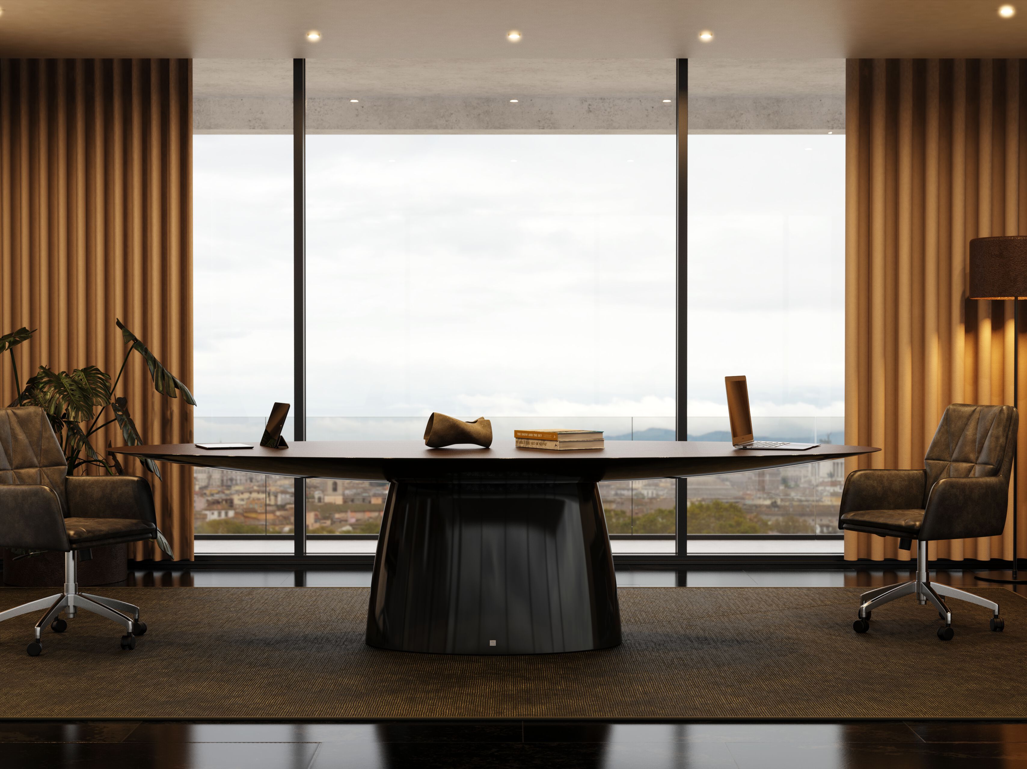 Овальный стол из стекловолокна с мраморным верхом GANSK MAGNA ARCH-00112162 - Вид №8