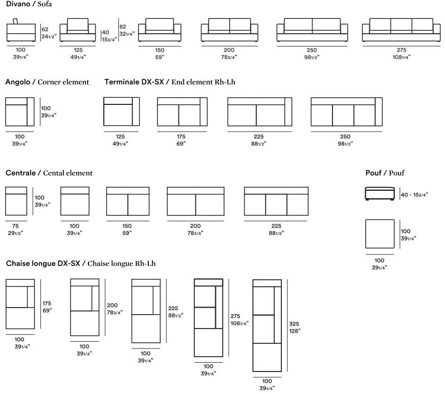 JESSE 3-х местный модульный диван из ткани Terence sun-id-1405139 - Вид №1