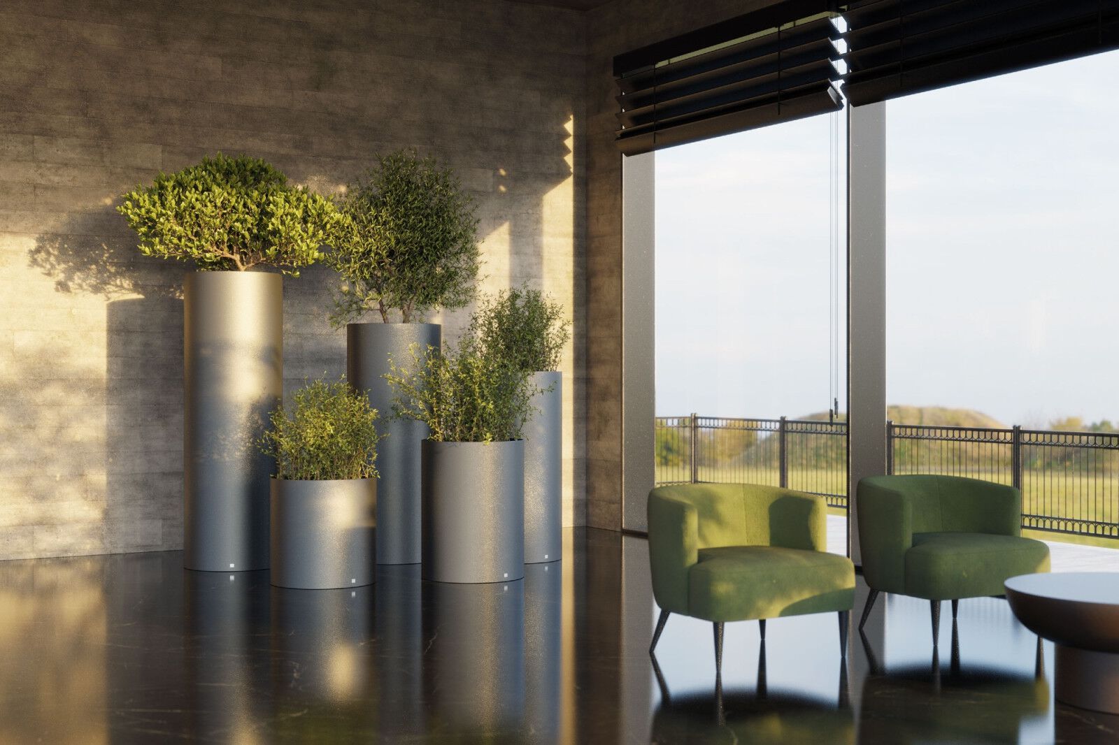 Круглая ваза из стекловолокна GANSK Magnus ARCH-00038376 - Вид №7