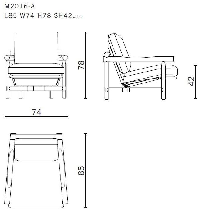 District Eight Кресло из дерева с подлокотниками Stilt M2016-a  - Вид №8