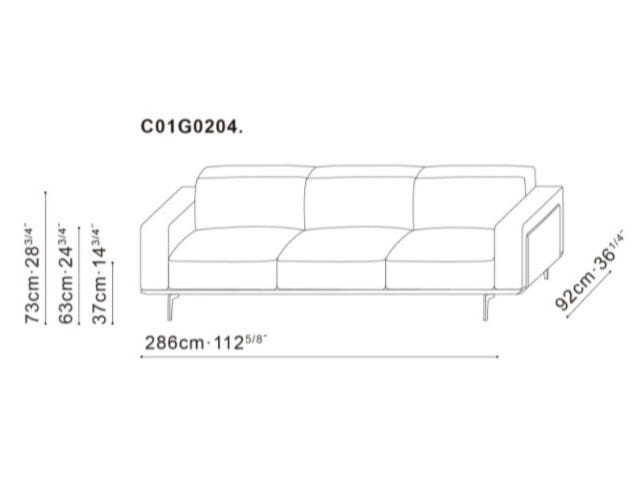 4-местный кожаный диван CAMERICH Moda ARCH-00096558 - Вид №2