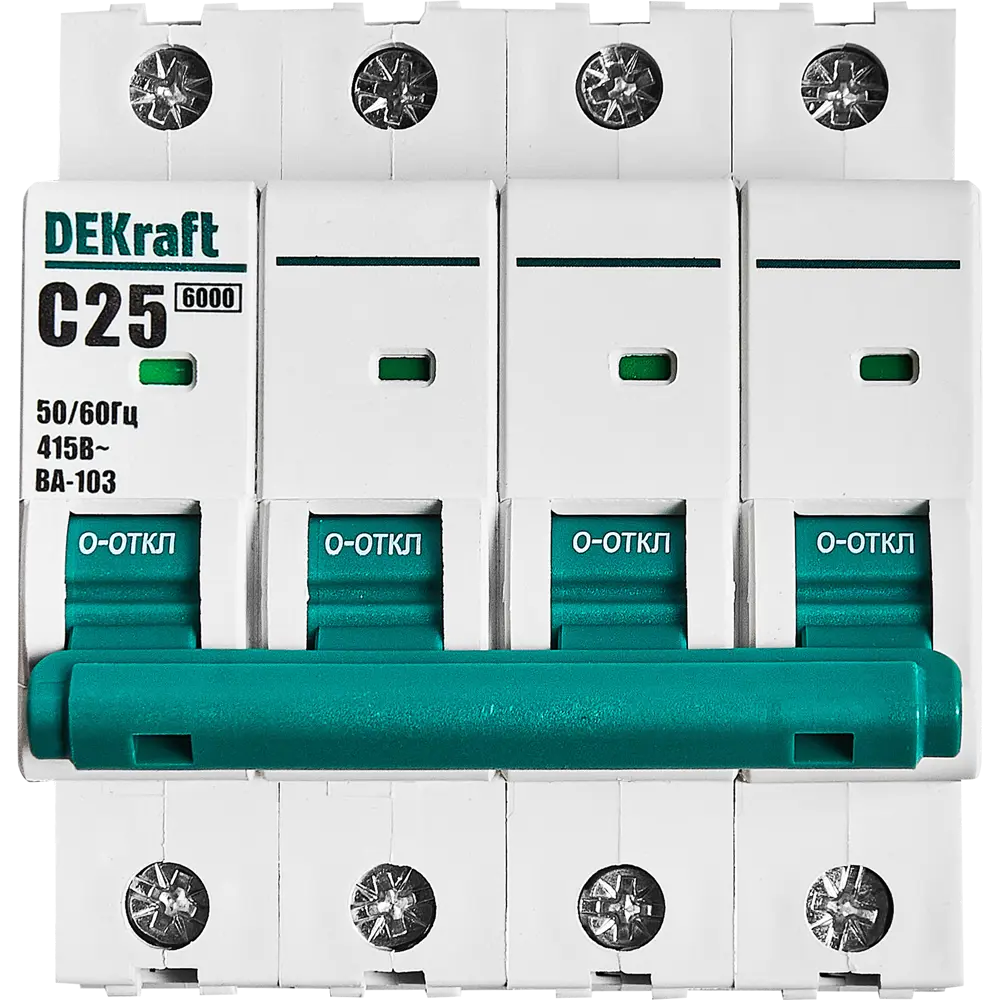 Автоматический выключатель DEKraft ВА-103 4P 25А для надежной защиты сети 88460952 STLM-1397570 - Вид №1