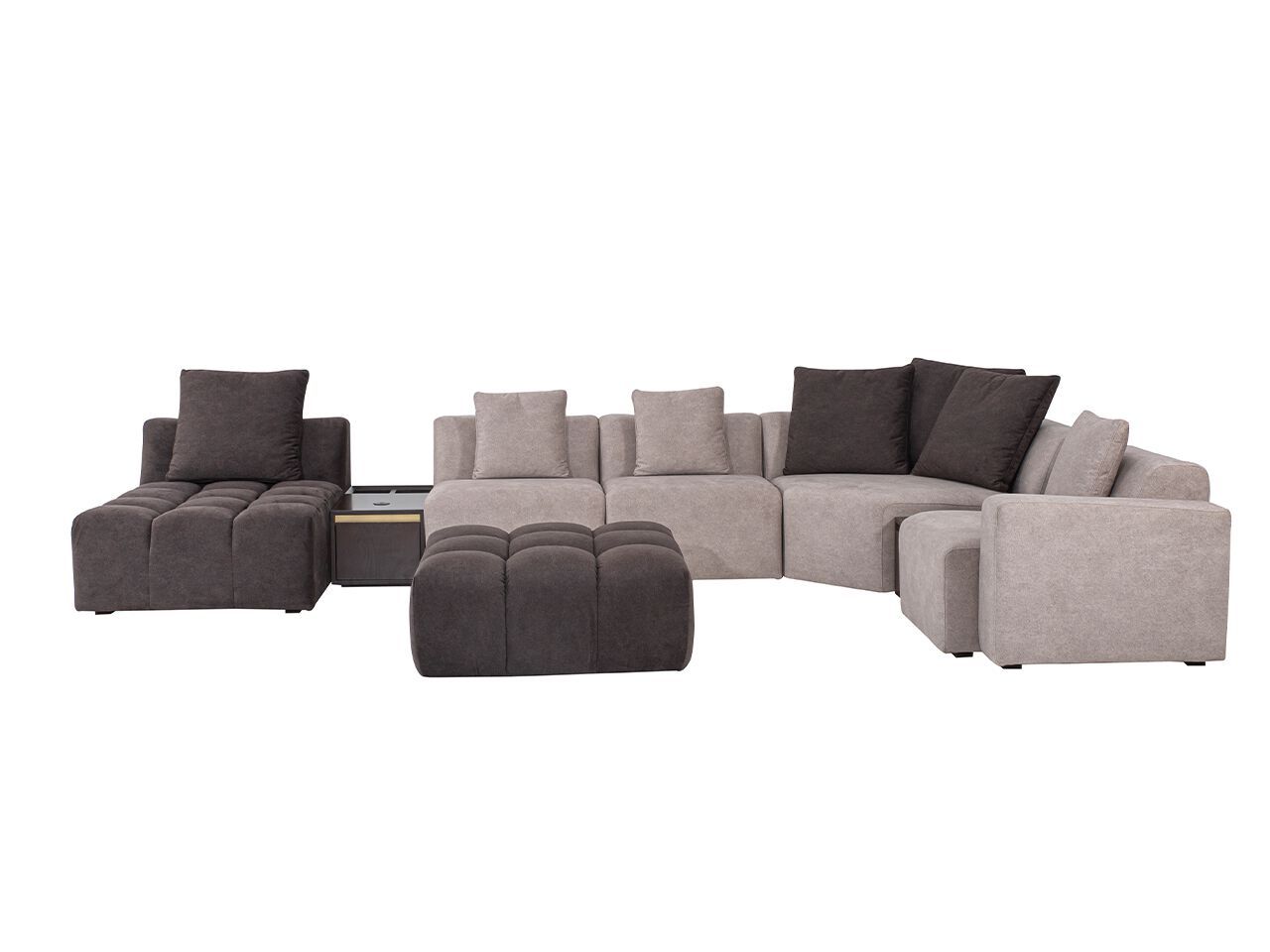 Модульный угловой диван из ткани NDESIGN шоколад ARCH-00016074 - Вид №2