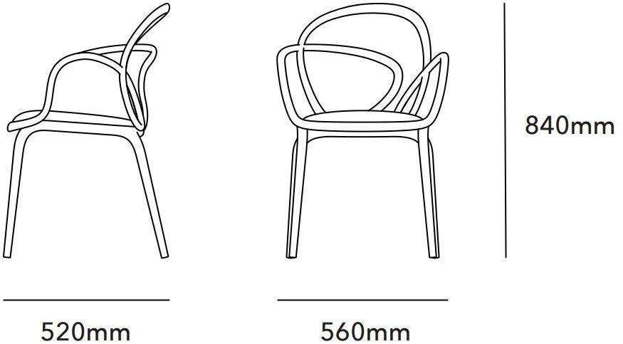 Qeeboo Штабелируемый садовый стул из полипропилена sun-id-1349835 - Вид №4