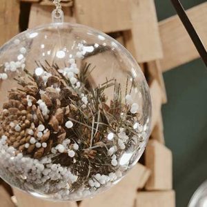 PS111 Прозрачные пластиковые шарики Dekoraniaevents Navidad