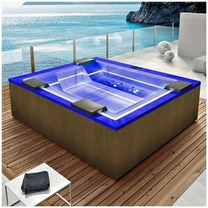 Бассейн Gruppo Treesse Zen PRO-V202P-PL-SI прямоугольный spa с гидромассажем аэромассажем хромотерапией встроенный синий