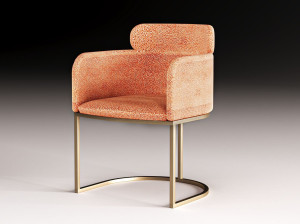 Мягкий тканевый стул с подлокотниками